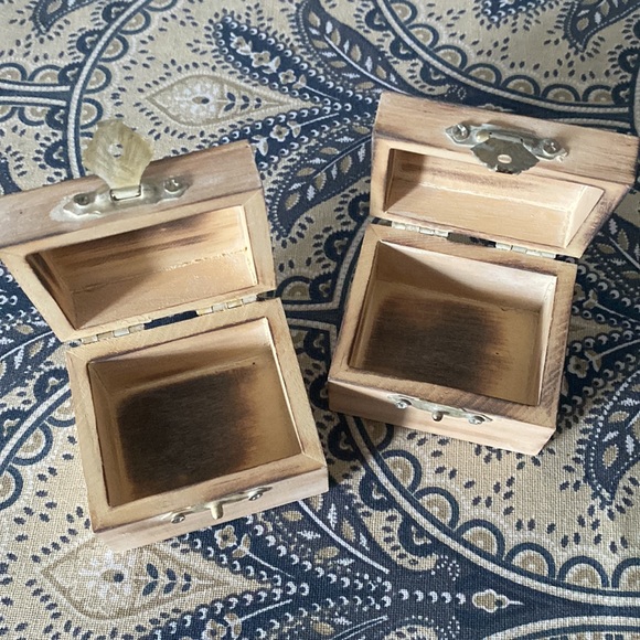 His and hers wood ring boxes. - Picture 2 of 2